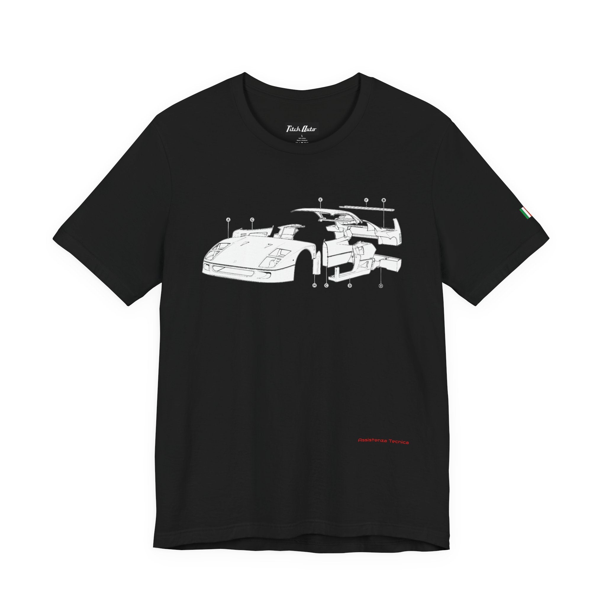 F40 Exploded View T-Shirt Printify