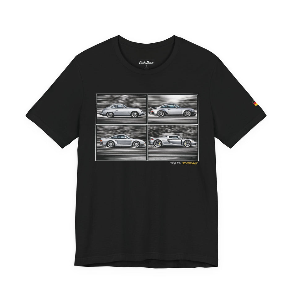 Trip to Stuttgart Flat 6  Unisex Short Sleeve Tee Shirt Printify