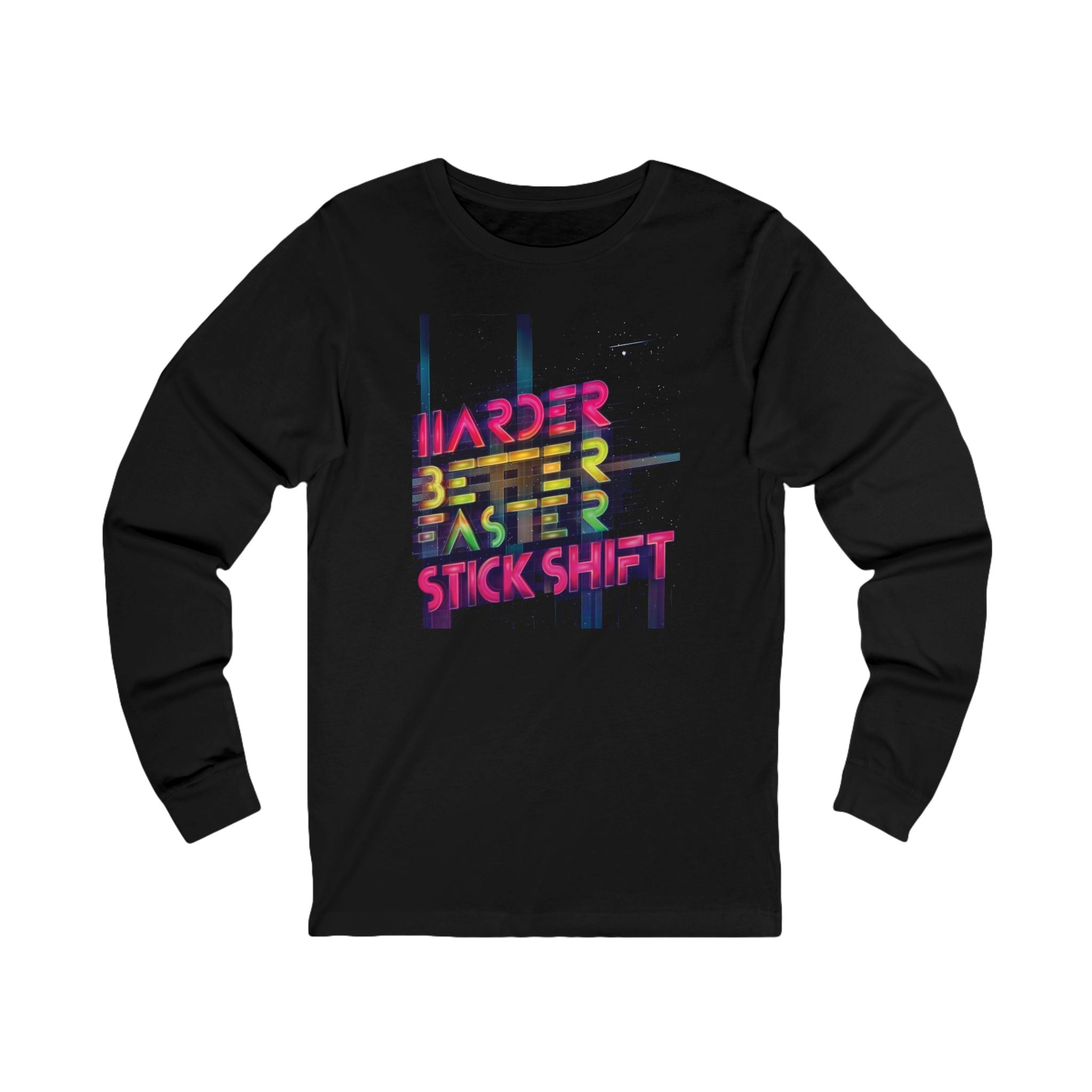 Harder Better Faster Stick Shift Long Sleeve Tee Shirt Printify