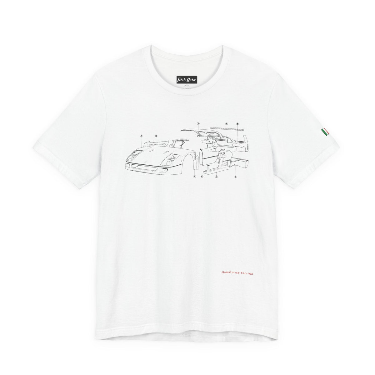 F40 Exploded View T-Shirt Printify
