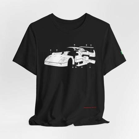 F40 Exploded View T-Shirt Printify