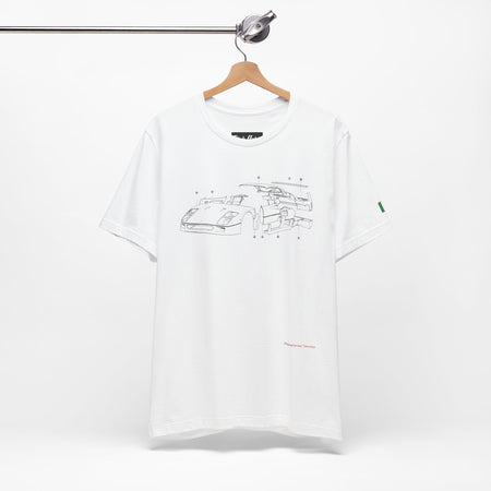 F40 Exploded View Unisex Short Sleeve T-Shirt Printify
