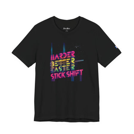 Harder Better Faster Stick Shift Unisex Short Sleeve Tee Shirt Printify