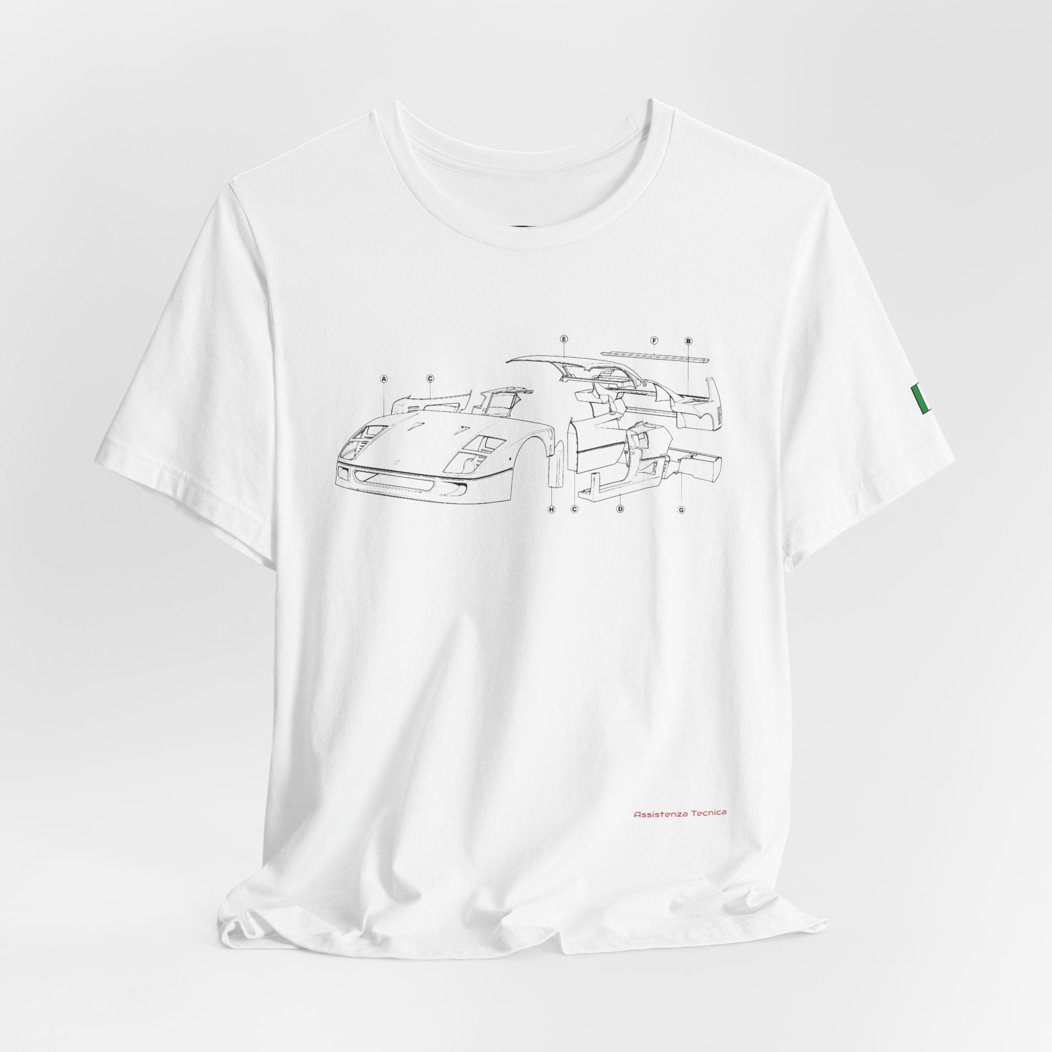 F40 Exploded View T-Shirt Printify