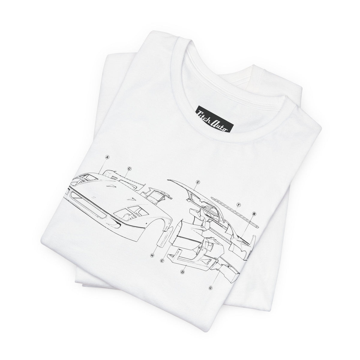 F40 Exploded View T-Shirt Printify