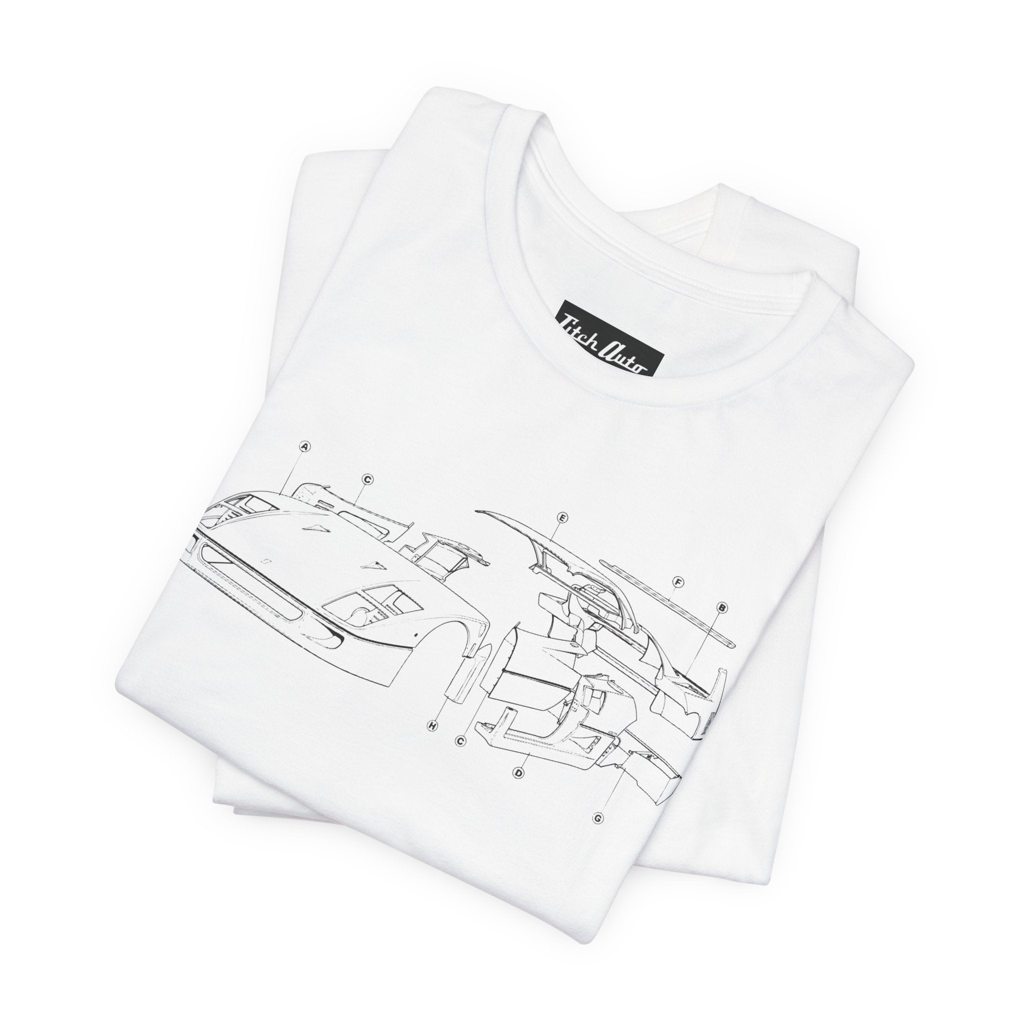 F40 Exploded View T-Shirt Printify