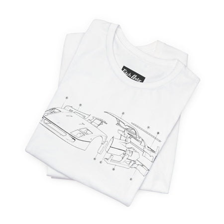 F40 Exploded View T-Shirt Printify