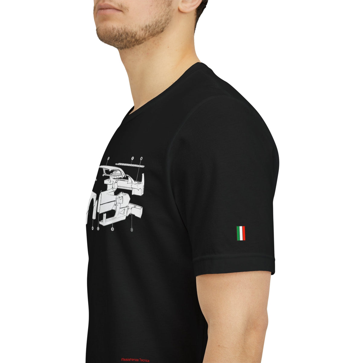 F40 Exploded View Unisex Short Sleeve T-Shirt Printify
