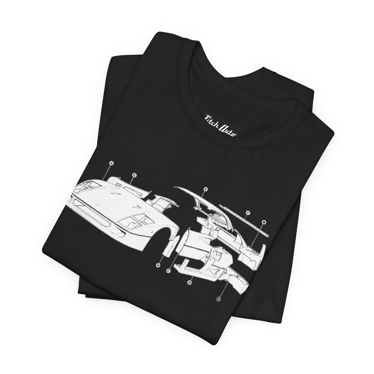F40 Exploded View T-Shirt Printify