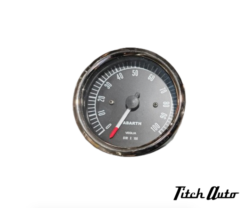 Abarth NEW Veglia Borletti Tachometer Black TitchAuto