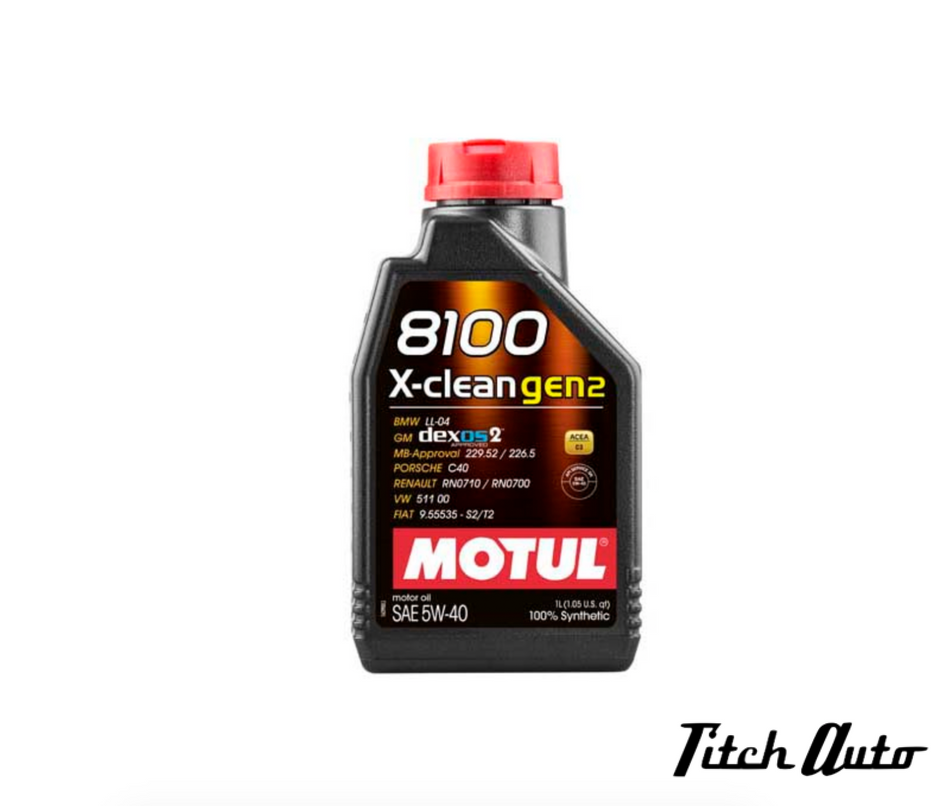 MOTUL 8100 X-clean (Gen 2) - 5W-40 Synthetic (1 Liter) TitchAuto