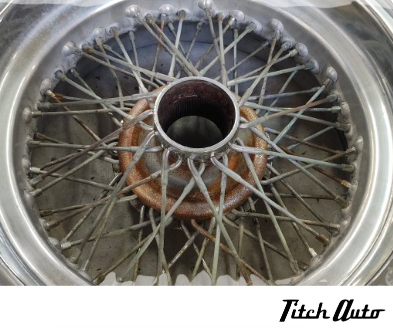Ferrari 250 GTE USED Set of Borrani 3690  Rims TitchAuto