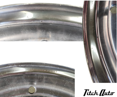Ferrari 250 GTE USED Set of Borrani 3690  Rims TitchAuto