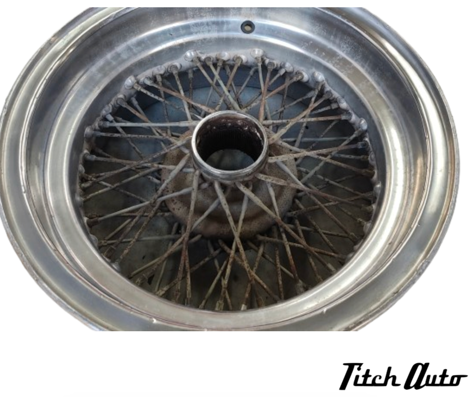 Ferrari 250 GTE USED Set of Borrani 3690  Rims TitchAuto