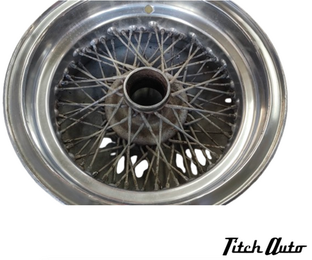 Ferrari 250 GTE USED Set of Borrani 3690  Rims TitchAuto