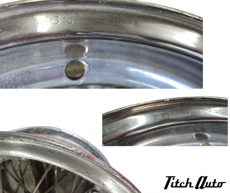 Ferrari 250 GTE USED Set of Borrani 3690  Rims TitchAuto