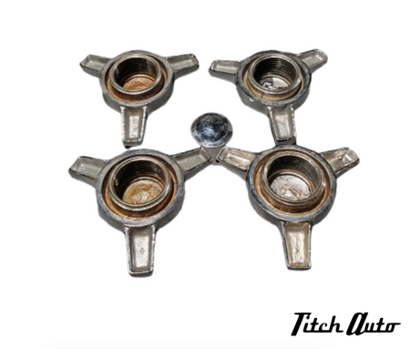 Ferrari 275 USED set of Straight 3 Ears Wheel Spinners TitchAuto