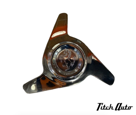 Ferrari 275/ 330/ 365 NEW Borrani Knock Off Center Cap Spinners Set TitchAuto
