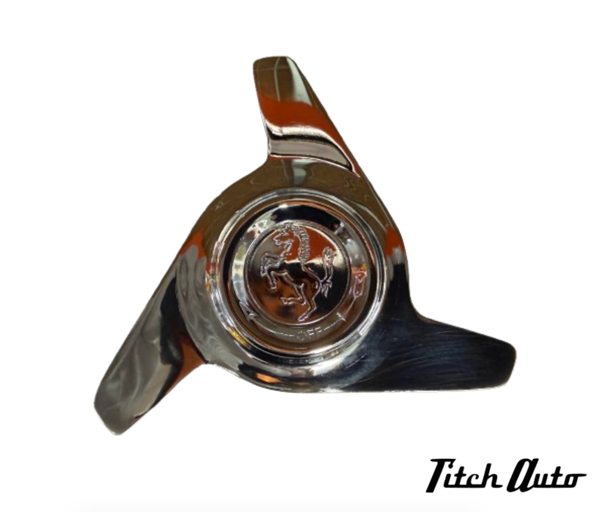 Ferrari 275/ 330/ 365 NEW Borrani Knock Off Center Cap Spinners Set TitchAuto