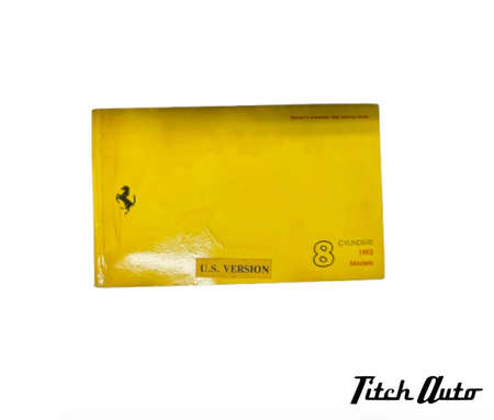Ferrari 348 USED Owner's Manual Pouch + Technical Manual Booklet + Warranty Booklet TitchAuto