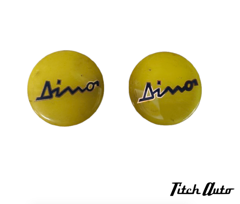 Ferrari Dino USED Curved Wheel Cap 2 1/4" set TitchAuto