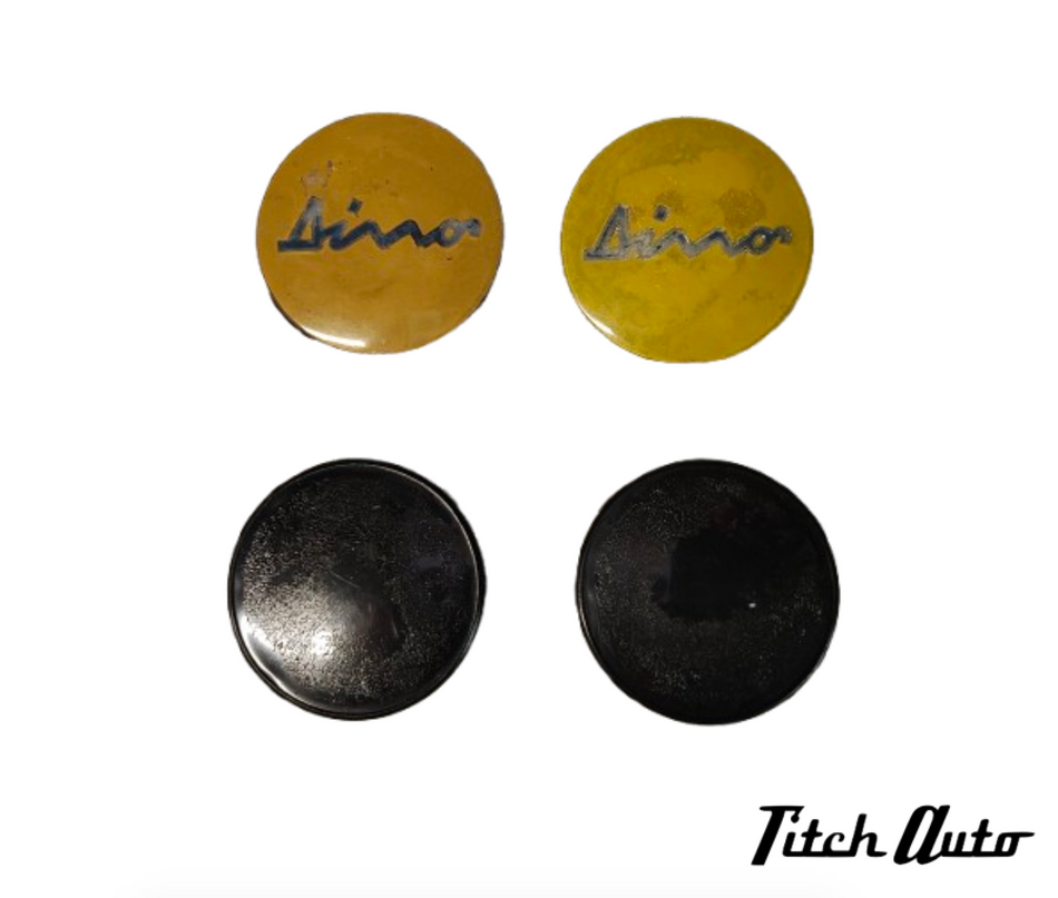 Ferrari Dino USED Flat Wheel Cap 2 1/4" set TitchAuto