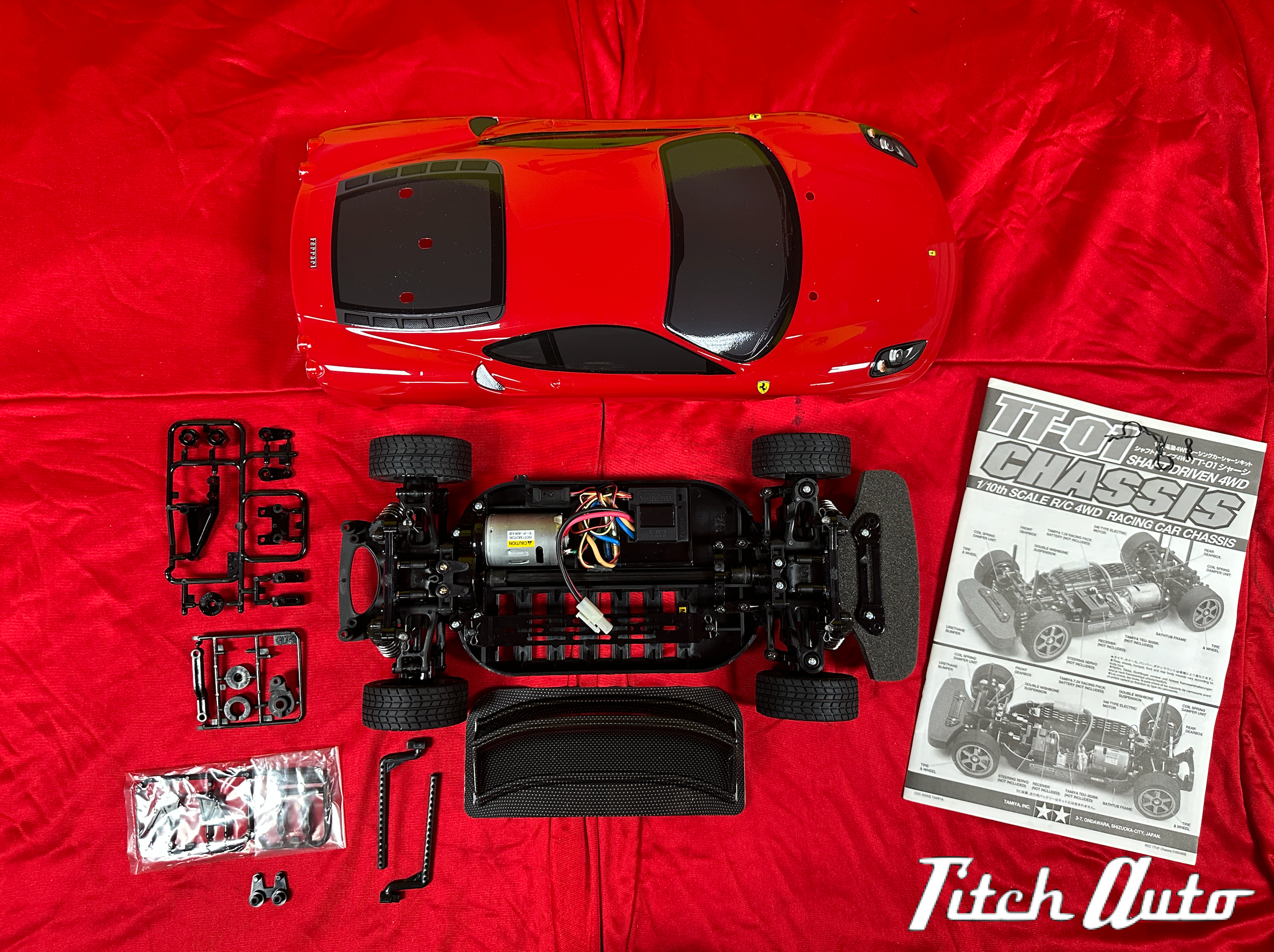Ferrari F430 USED 1/10TH R/C TT-01 Tamiya 4WD TitchAuto
