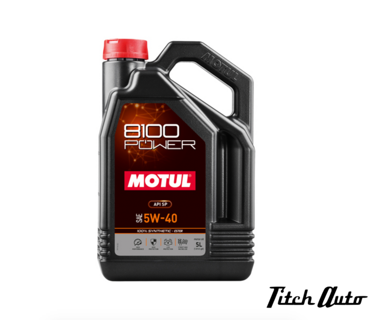 MOTUL 8100 Power - 5W-40 Synthetic (5 Liter) TitchAuto