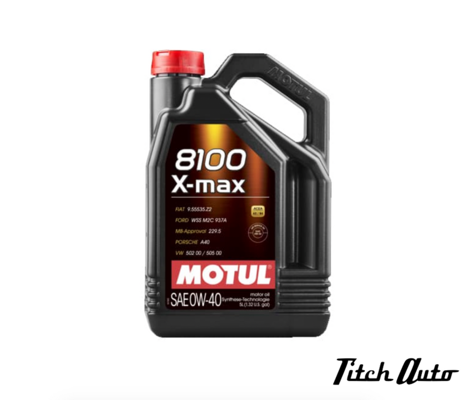 MOTUL 8100 X-max - 0W-40 Synthetic (5 Liter) TitchAuto