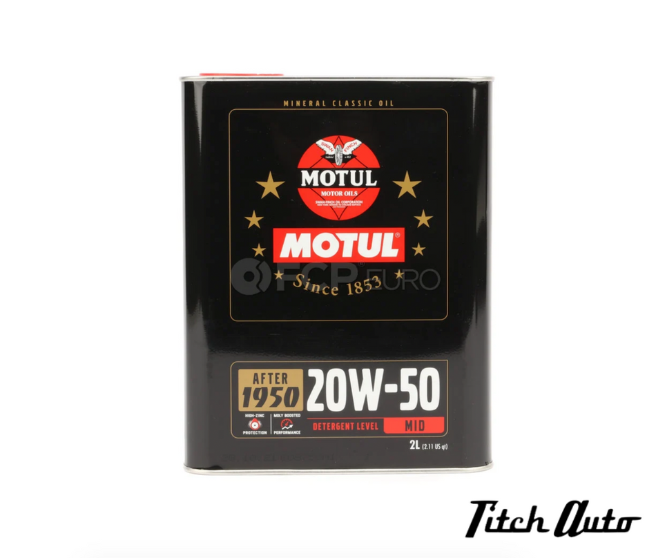 MOTUL Classic Performance - 20W-50 Conventional (2 Liter) TitchAuto